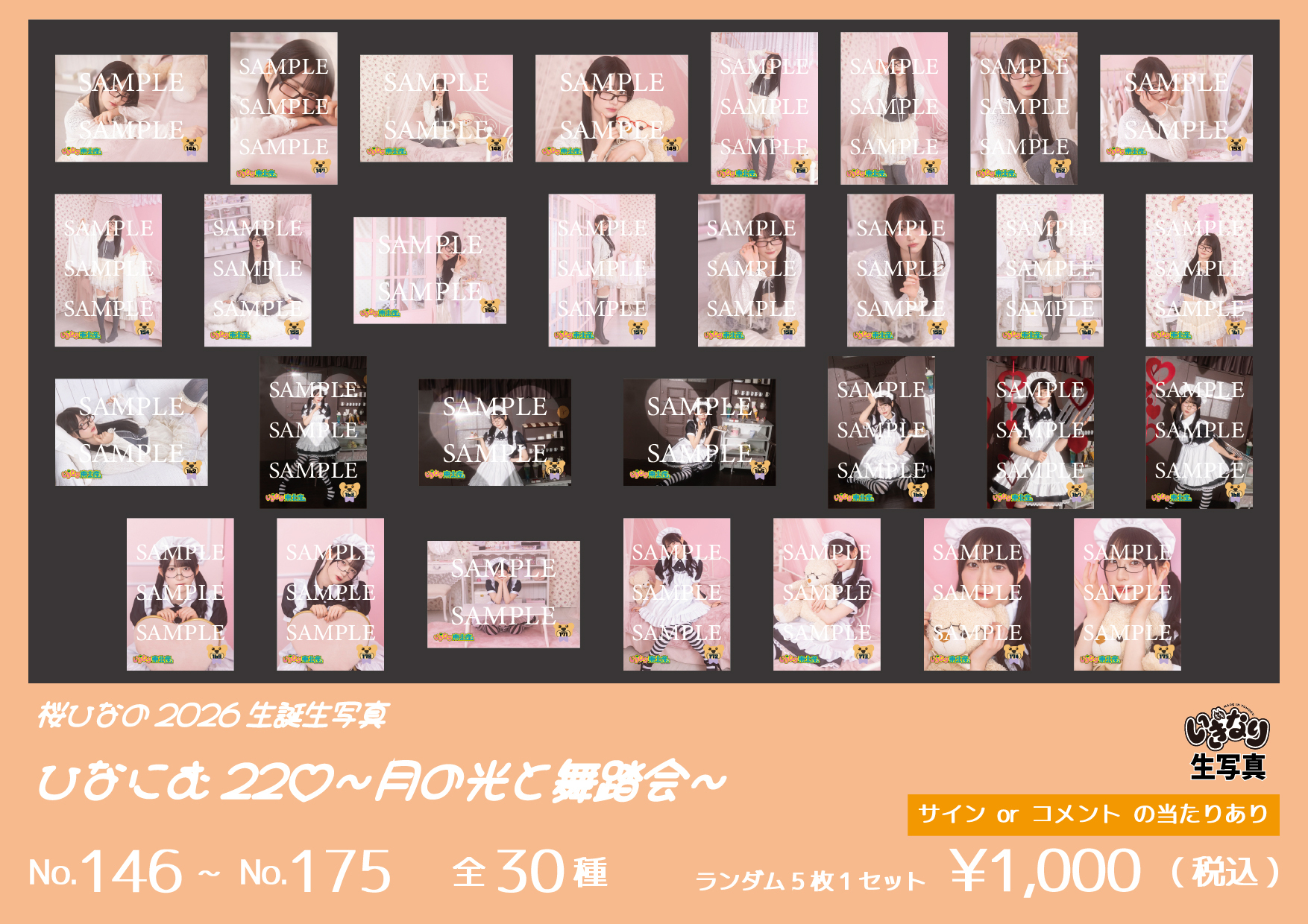 いぎなり東北産　桜ひなの　ゼッケン2枚 5月6日(水・祝) 桜ひなの 生誕祭 『ひなにむ22♡〜月の光と舞踏会